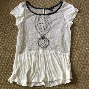 SOLD American eagle lace shirt